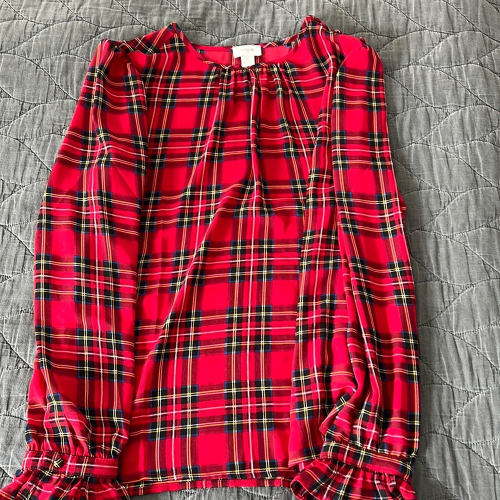 JCrew Factory plaid top